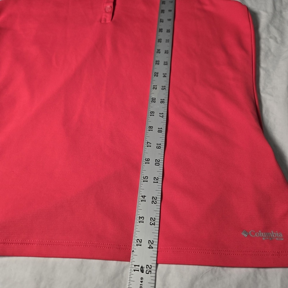 Columbia PFG Polo Sleeveless Shirt Women Large Golf Logo EUC‎ - Picture 3 of 8